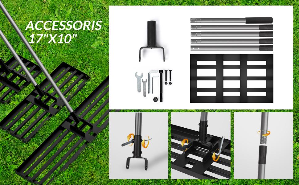 Walensee Lawn Leveling Rake – Heavy-Duty, Effort-Saving Lawn & Garden Tool – Fall Cleanup, Halloween & Black Friday Gift Idea