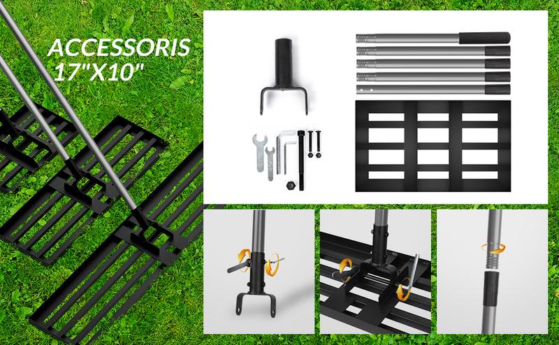 Walensee Lawn Leveling Rake – Heavy-Duty, Effort-Saving Lawn & Garden Tool – Fall Cleanup, Halloween & Black Friday Gift Idea