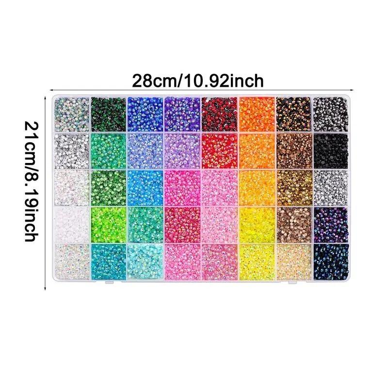 40 Color Jelly Rhinestones for Dazzling Crafts, 3mm Multicolor Resin Flat Back Gems for Art & Nail Design, Embellishment Set for DIY Projects, Diy Nail Kit