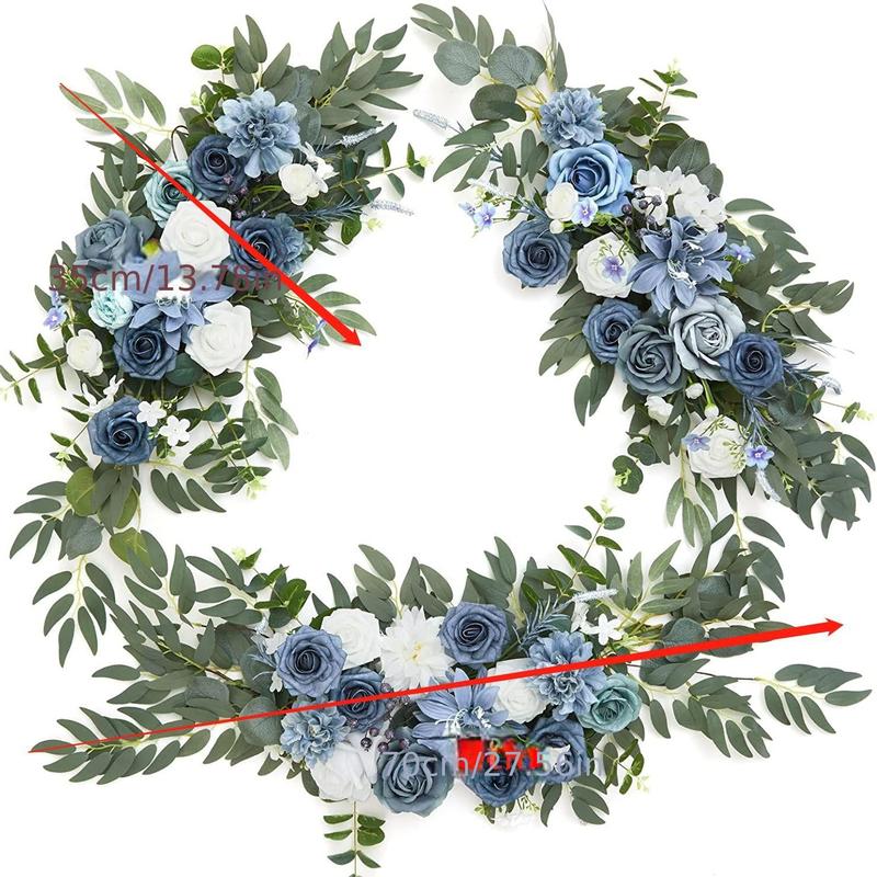 High-End New Door Three-Piece Set, Floral Archway Decor, Realistic Flower Wedding Decoration, Factory-Archived Marriage Gate