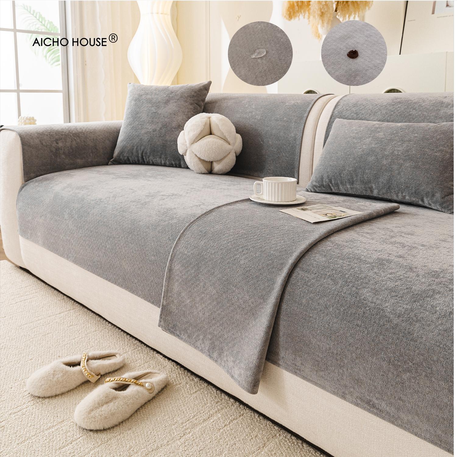 1pc Waterproof Sofa Pad, Soft Cloud-Like Fabric, Machine & Hand Washable, Reusable, All-Season, Fits Single to Five-Seater Sofas