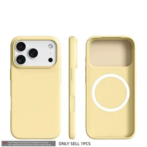 1 piece BASE MORE COVER luxury ultra-thin magnetic liquid silicone iPhone case for Apple mobile phones. Soft touch feel, soft edge wrapping, matte soft shell case. Skin-friendly texture. Naked phone case. Suitable for Apple iPhone 17 Pro Max/16/15/14/13 P