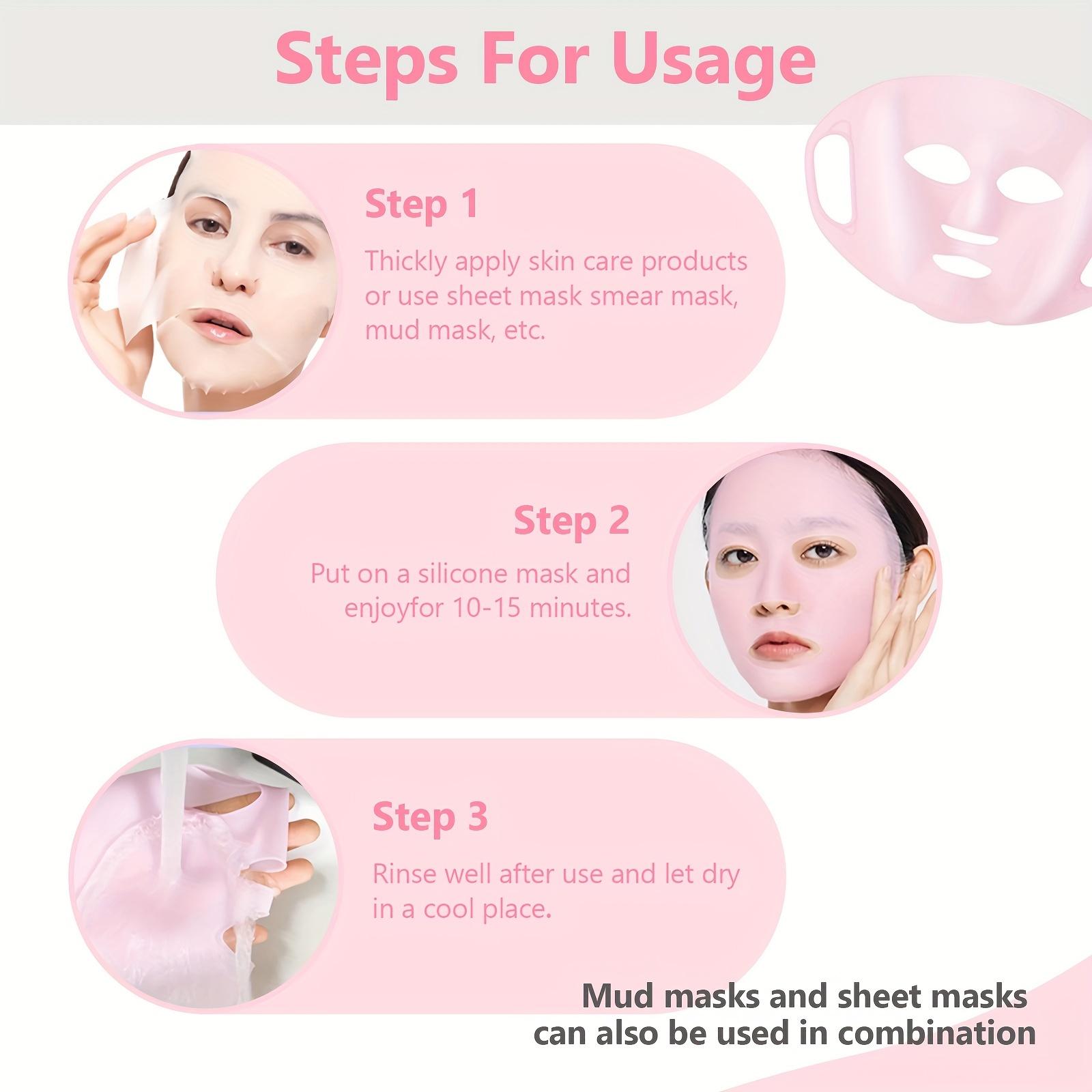 3pcs Silicone Moisturizing Set - Mask Cover, Silicone Gloves, Socks, Skincare Tools, Self care tool, Anti-Evaporation, Anti-Slip Fixed Mask Strap, Beauty Tools to Chapped Skin, Daily Care for Hands And Feet