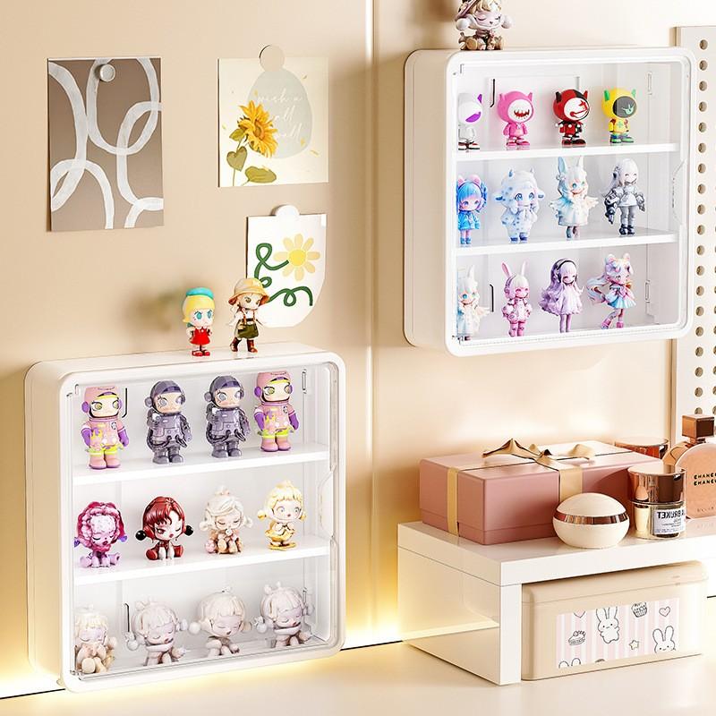 Wall-Mounted Blind Box Storage Display Rack, Bubblegum Matt Transparent Figure Stand, Cross-Border Foldable Showcase Box