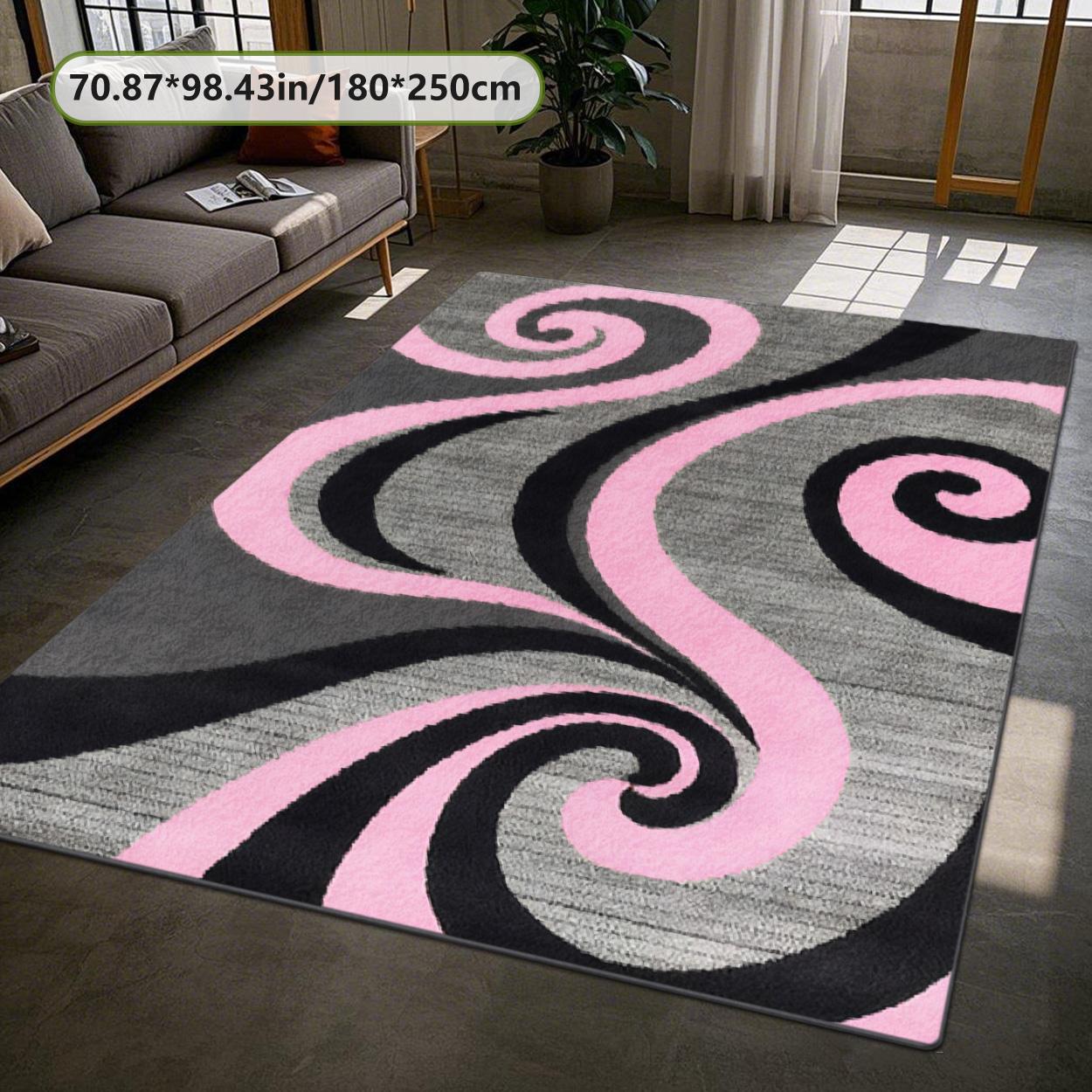 Velvet soft and comfortable patterned printed carpet, Modern Abstract Rug, suitable for multiple scenarios, available in various sizes, soft and non-shedding