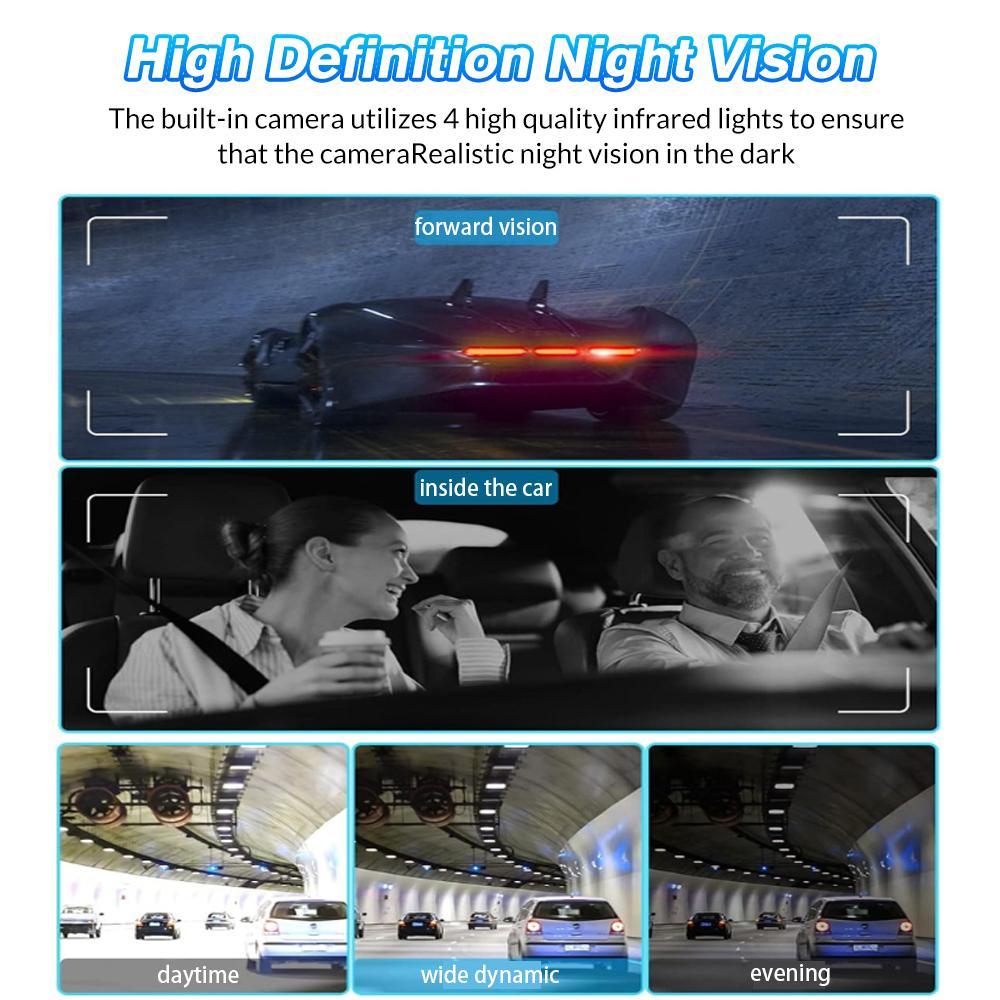 3/4 Lens Channel Dash Cam 1080P HD Ultimate Safety Dash Cam Set, 1080P Front and 720P Full Coverage Front, Rear, Left, and Right, Quad-Split Screen Display, HD Night Vision, WDR, G-Sensor, Loop Recording - Car Accessories/Car Dash