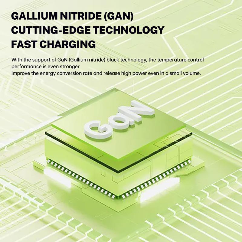 W&O Compatible with  120W GaN Charger with Retractable Type-C & Lightning Cables |  Fast Charger Foldable Travel Adapter for iPhone, iPad, MacBook