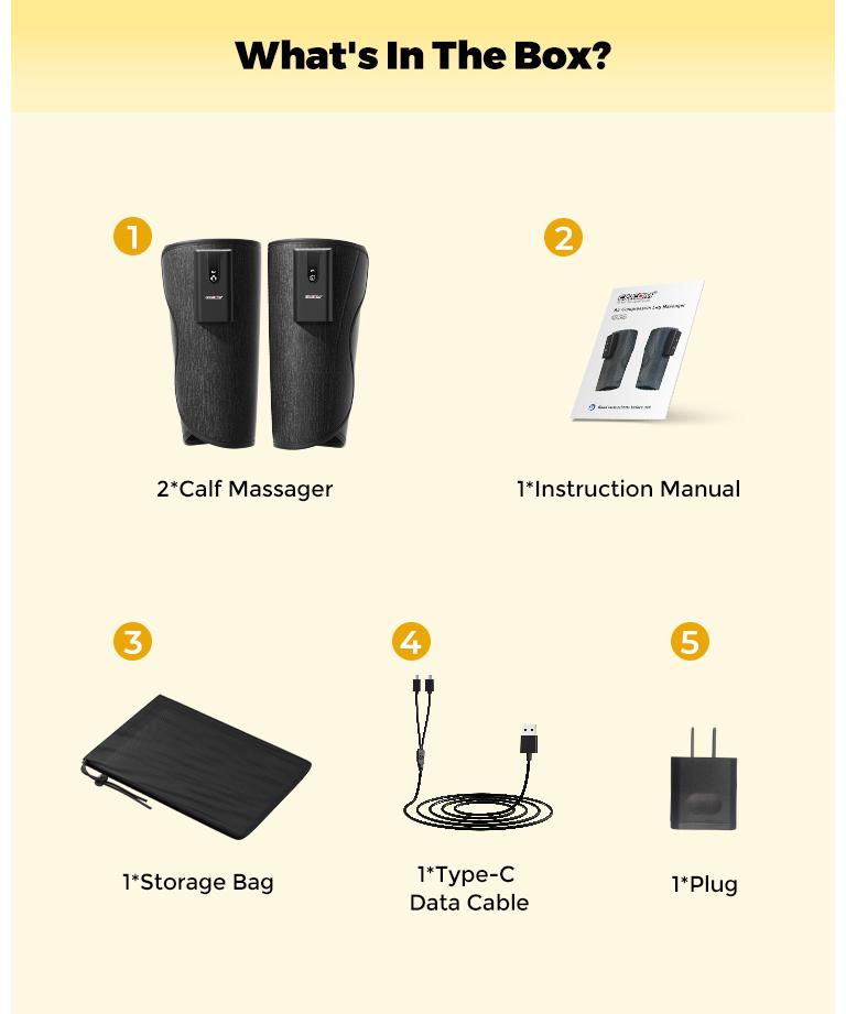 CINCOM Heated and Portable Leg Massager with Calf Airbags, Adjustable Modes and Intensity Levels for Enhanced Comfort – The Ideal Relaxation Gift for Loved Ones