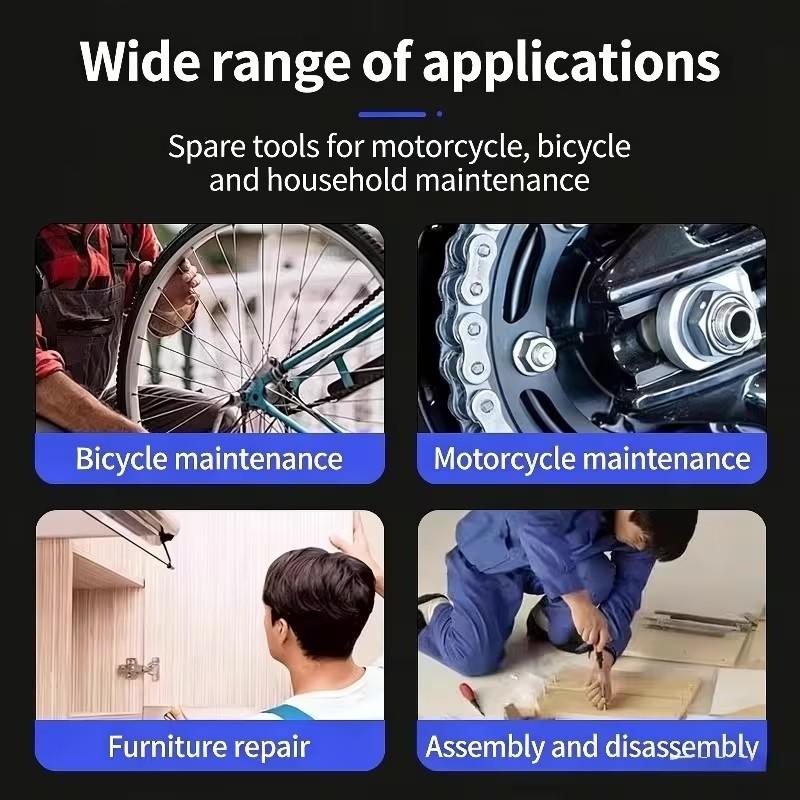 Multi-Function Wrench Set, 10 Sizes Repair Tools, Bone Shape & Open Socket Design, Compatible with Bolts Nuts Parts, Multifunctional Wrench