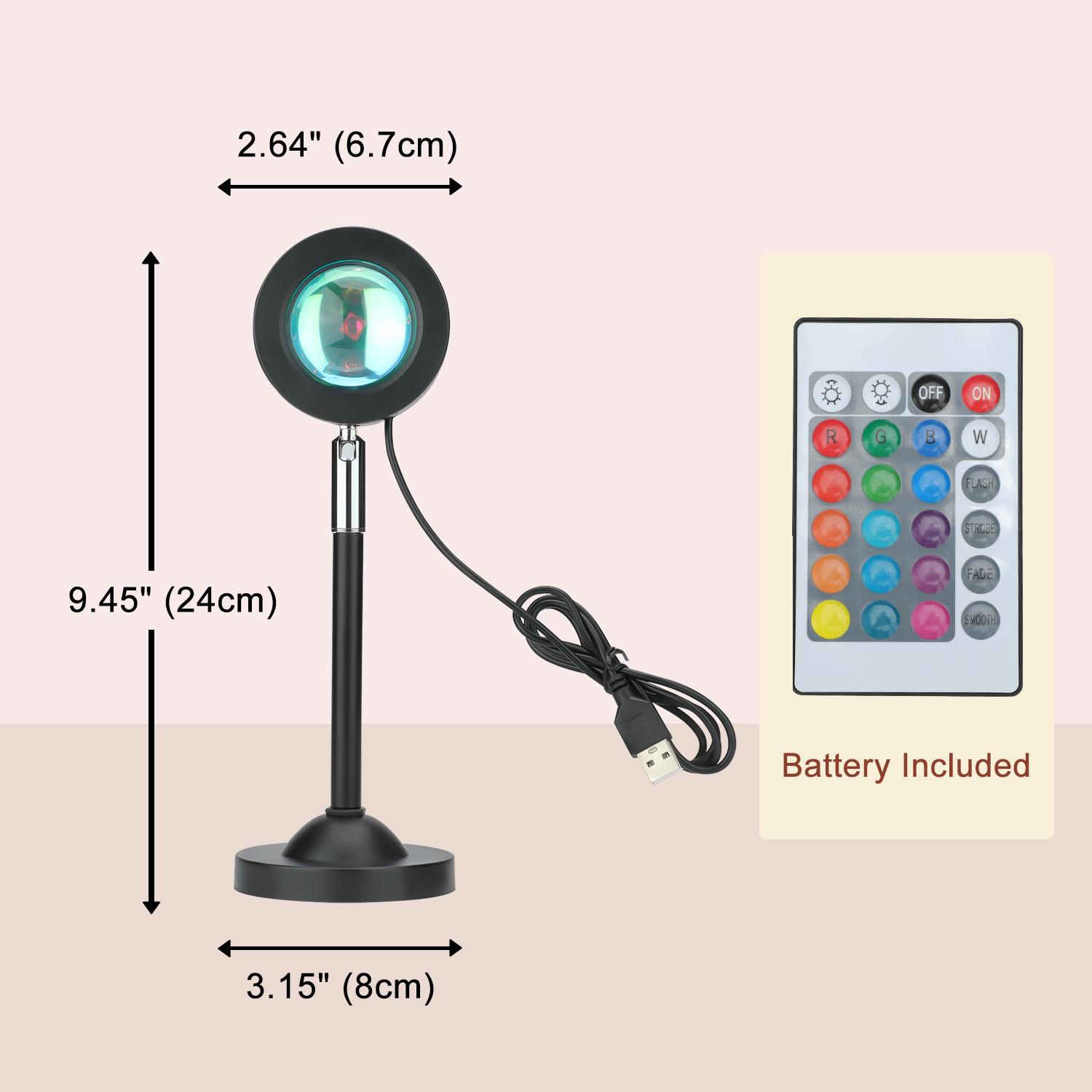 Fall Sunset Lamp Projector Light 180 °   Adjustable Sunset Mood Lamp, 4 Modes, Remote Control RGB Ambient Night Light for Bedroom, Gaming Room, Live Streaming Photography & Parties Home Wall Decor Party Live Streaming Christmas Gift valentines gift ideas