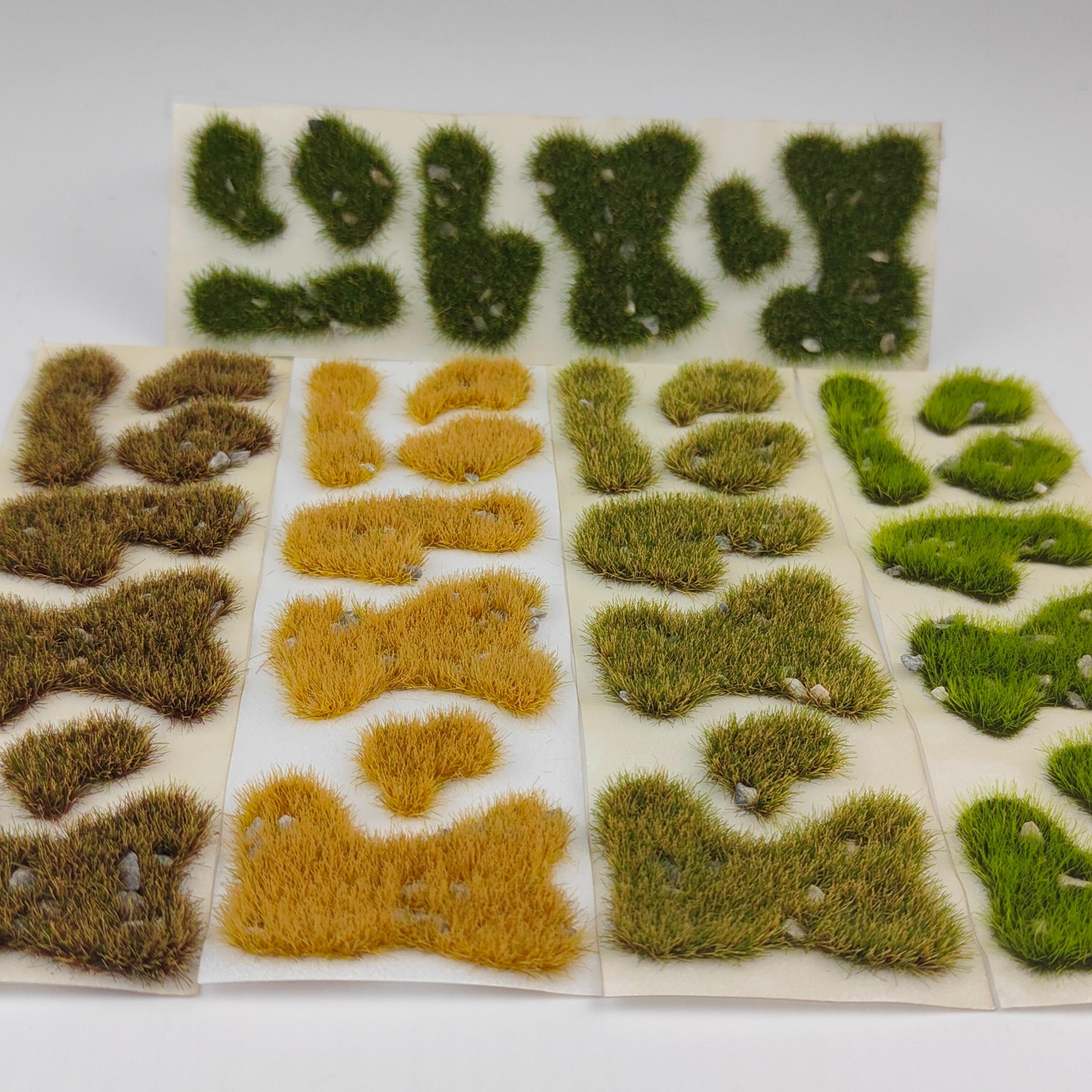Self-Adhesive Static Grass Sheets, Multi-Sized Model Scenery Grass Mats, Ideal for Train Models, 3D Models, Railway Layouts, Tabletop Rpgs, Artificial Faux Plants