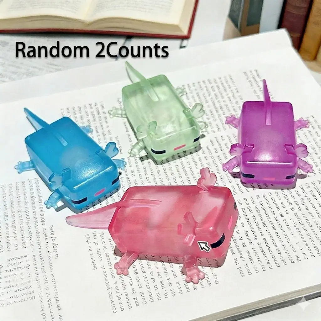 2 Counts Squishy Axolotl, Squeeze Stress Cute Fish Toy, Funny Squishy Blobofish, Anxiety Relief, Portable Relaxation Tool, Kids & Adults