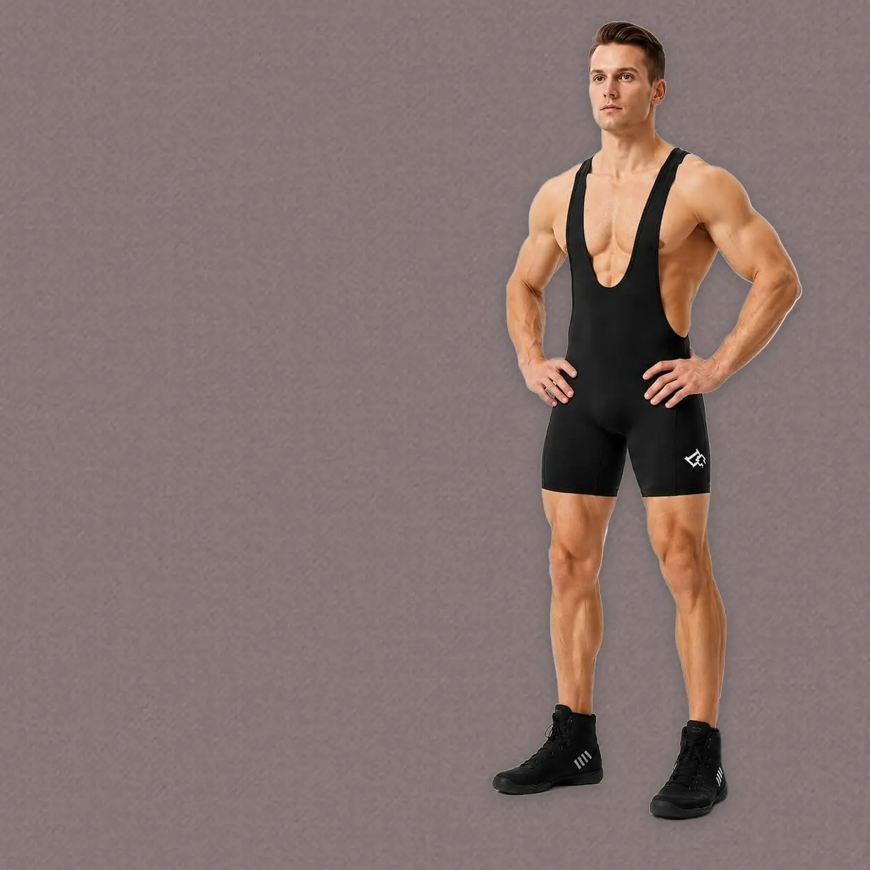 Men's Wrestling & Powerlifting Singlet, Sleeveless Athletic Bodysuit, Compression Uniform for Weightlifting Training & Gym