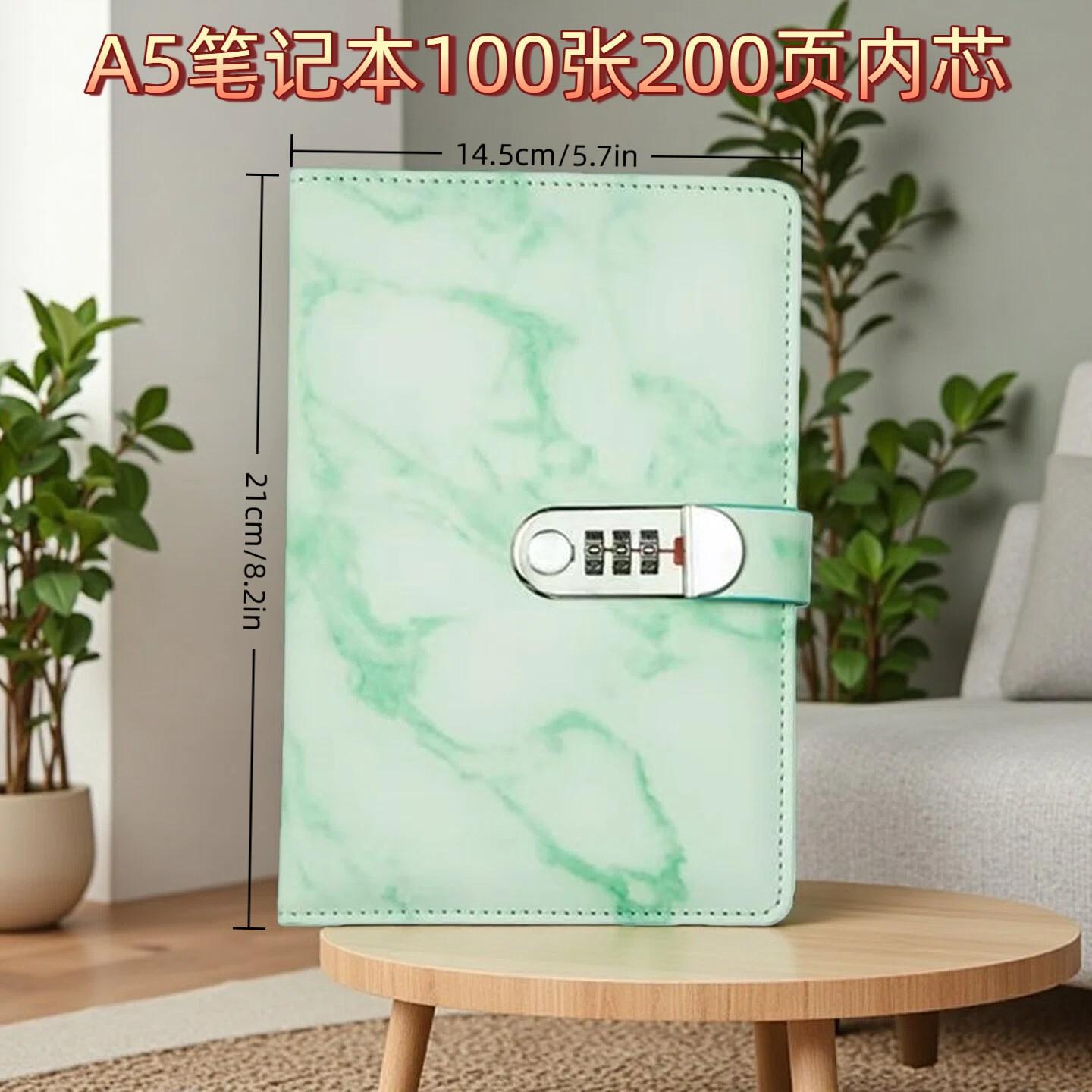 Locked Diary Notebook for Students, Simple European Vintage Password Journal, Privacy Protection, Cross-Border Design, Retro Hand Account Book