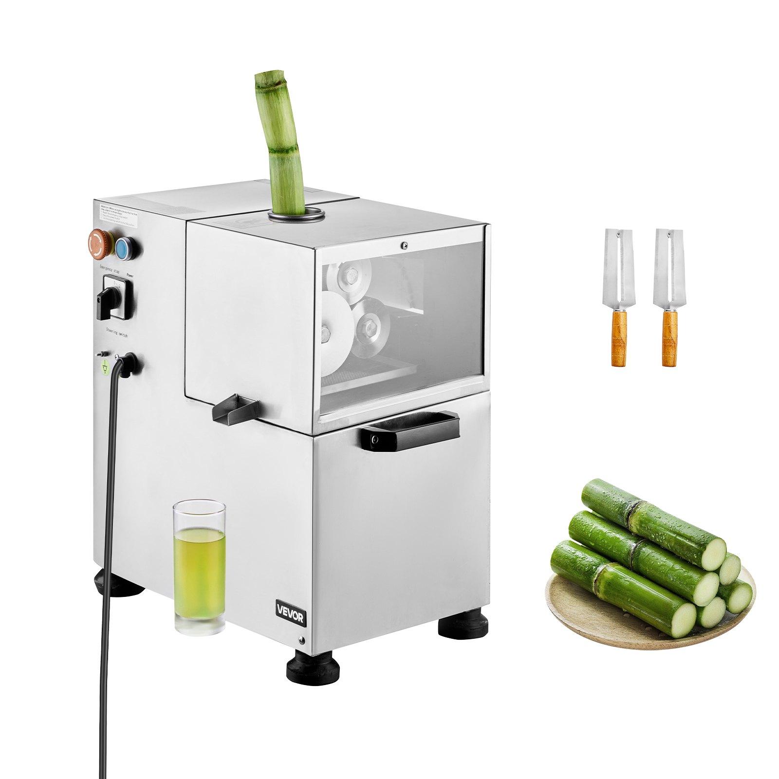 【DealsForYouDays】VEVOR Commercial Sugar Cane Juicer, 800W Electric Sugarcane Juicer Machine with 661LBS/H High Output, 4 Stainless Steel Rollers, Sugar Cane Press Juice Extractor Squeezer for Home/Commercial Use