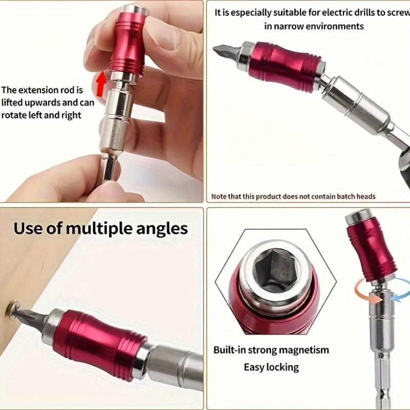 1pc 1/4" Hex Magnetic Ring Replaceable Screwdriver Bits, Drill Hand Tools, Quick Change Holder, Power Drill Socket Adapter Set, High Quality Tough Impact Socket Adapter