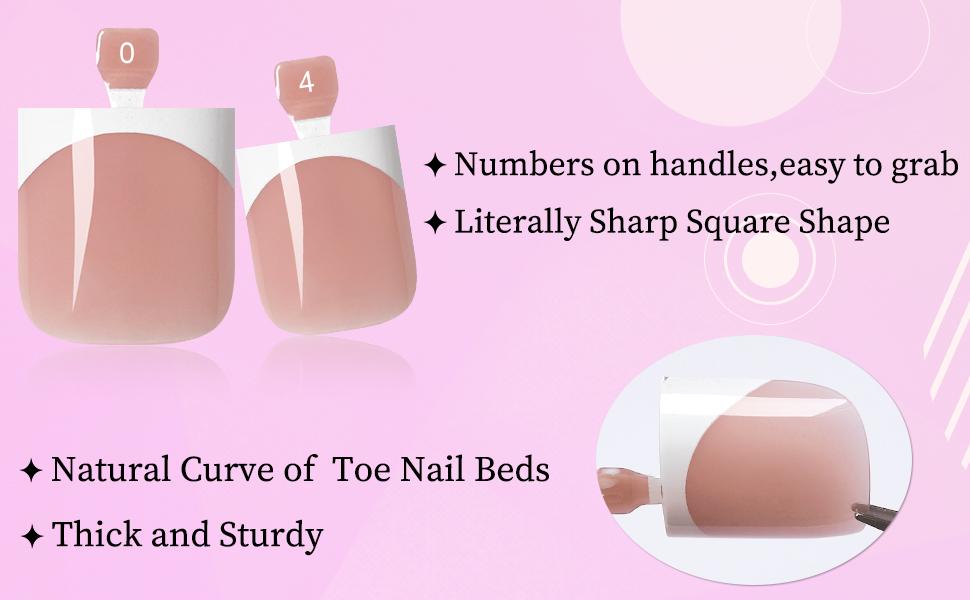 150PC Press on Toenails for Women Fake Toe Press on Nails French Tip Toe Nail Press ons with Sticky Tabs, 15 Size Fake Toenails Press ons Acrylic Toe Nail Tips Kit Pink Press on Toe Nails-G 150PC Press on Toenails for Women Fake Toe Press on Nails French Tip Toe Nail Press ons with Sticky Tabs, 15 Size Fake Toenails Press ons Acrylic Toe Nail Tips Kit Pink Press on Toe Nails-G