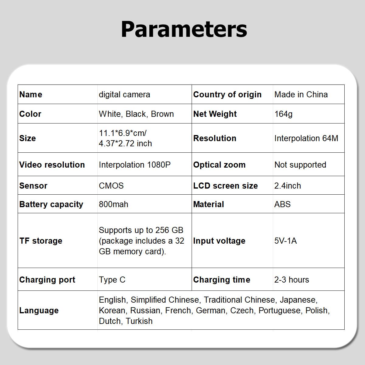 Student Camera, Pocket Camera With Crystal Lanyard, Flip Screen Portable Camera For Teens, Entry-Level Digital Camera With 32Gb Memory Card, Camera With Built-In Filter Function, High Definition Camera, Perfect For Back-To-School Season, Video Recording