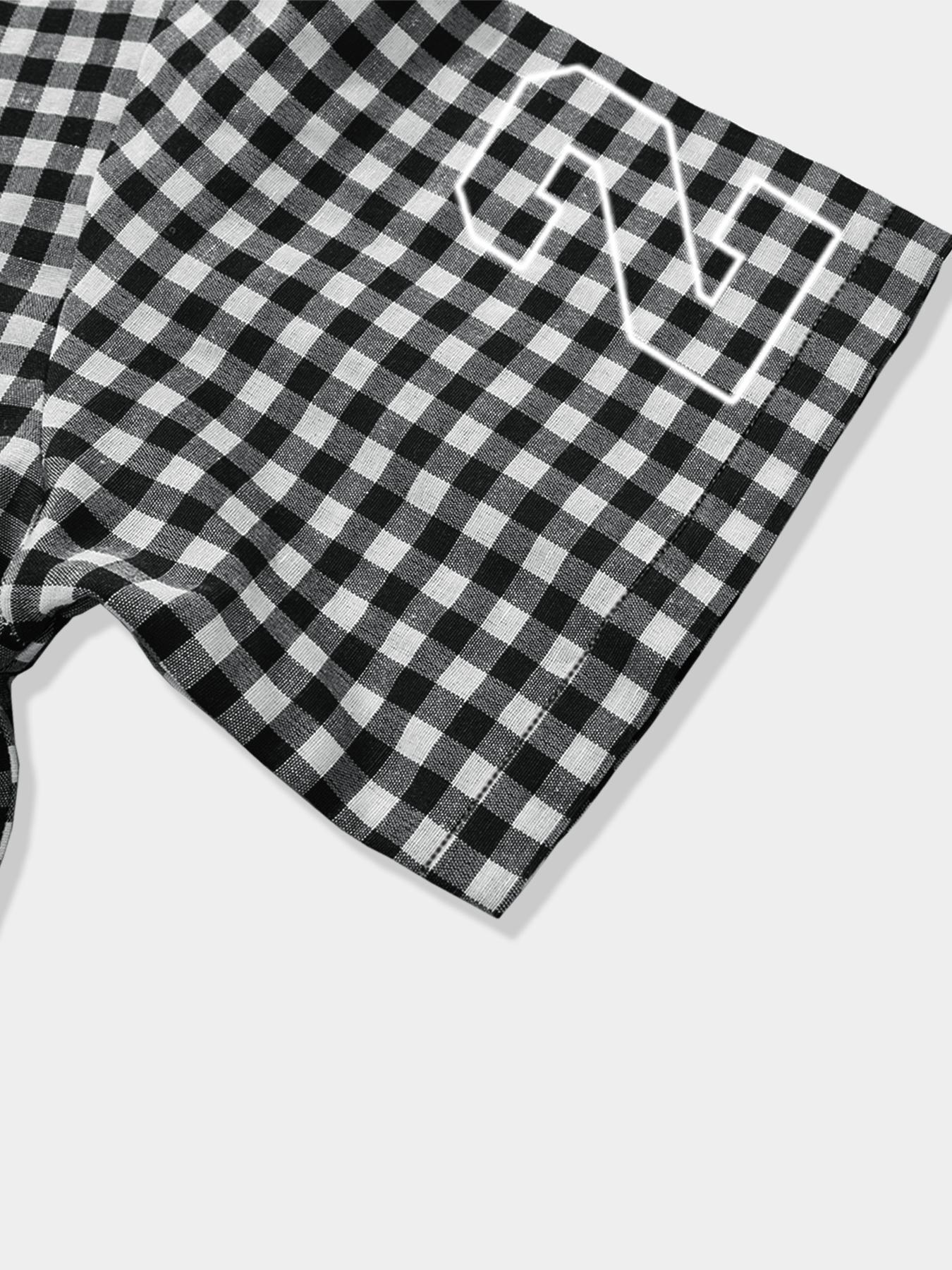 Men's Casual Fitted Fashion Plaid Checkered Short Shirt Jacket, Street ...