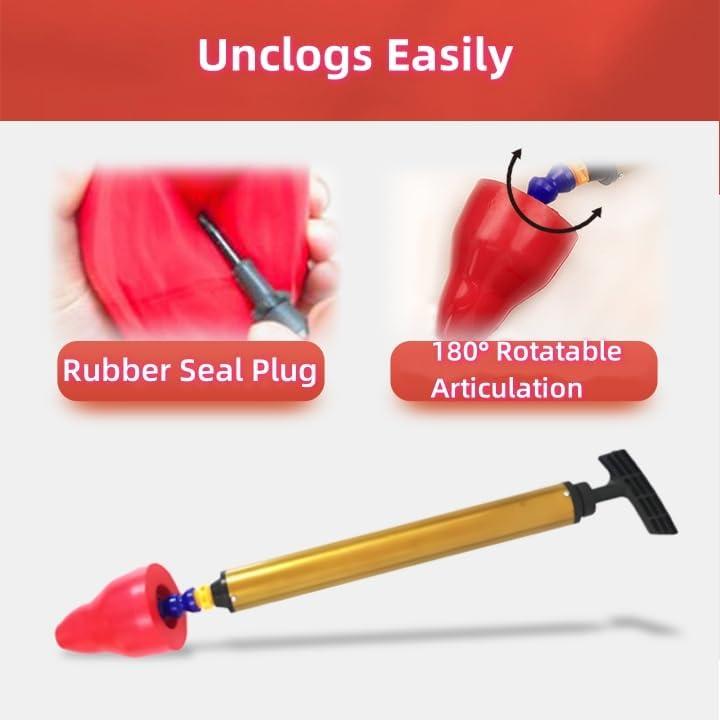 High Pressure Toilet Plunger, Toilet Unclogger Air Drain Blaster, Drain Plumb Plunger Gun, Heavy Duty Plunger for Bathroom and Plumbing Clogs