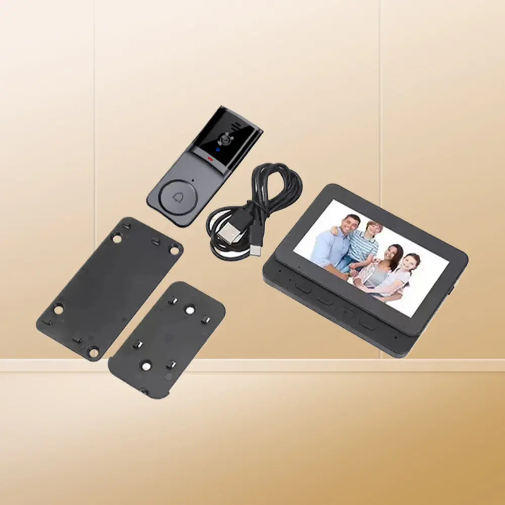 Wireless Video Peephole Doorbell with Screen, Intercom, Security Camera, and Infrared Smart Night Vision
