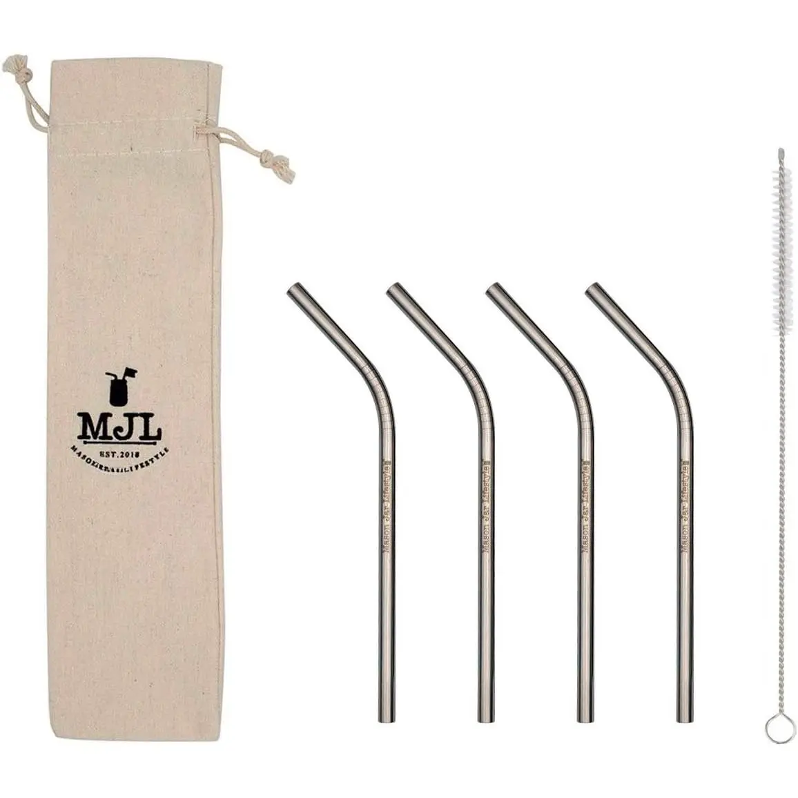 Short Stainless Steel Straws, 6 Inch Bent Thin Metal Straws with Cleaning Brush & Bag,  Drinking Straw for , Small Cups, Half Pint  s, Portable Metal Straw
