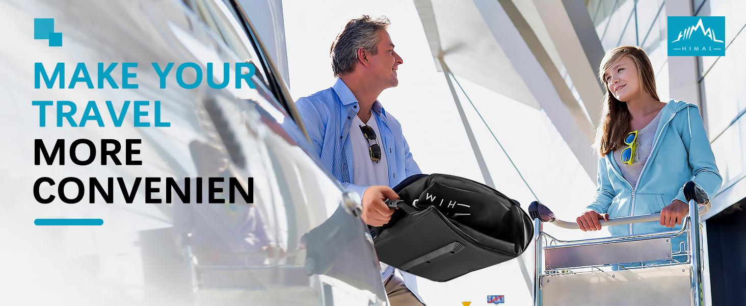 Himal Outdoors Soft-Sided Golf Travel Bag with Wheels - Heavy Duty 600D Polyester Oxford Wear-Resistant, Excellent Zipper Universal Size