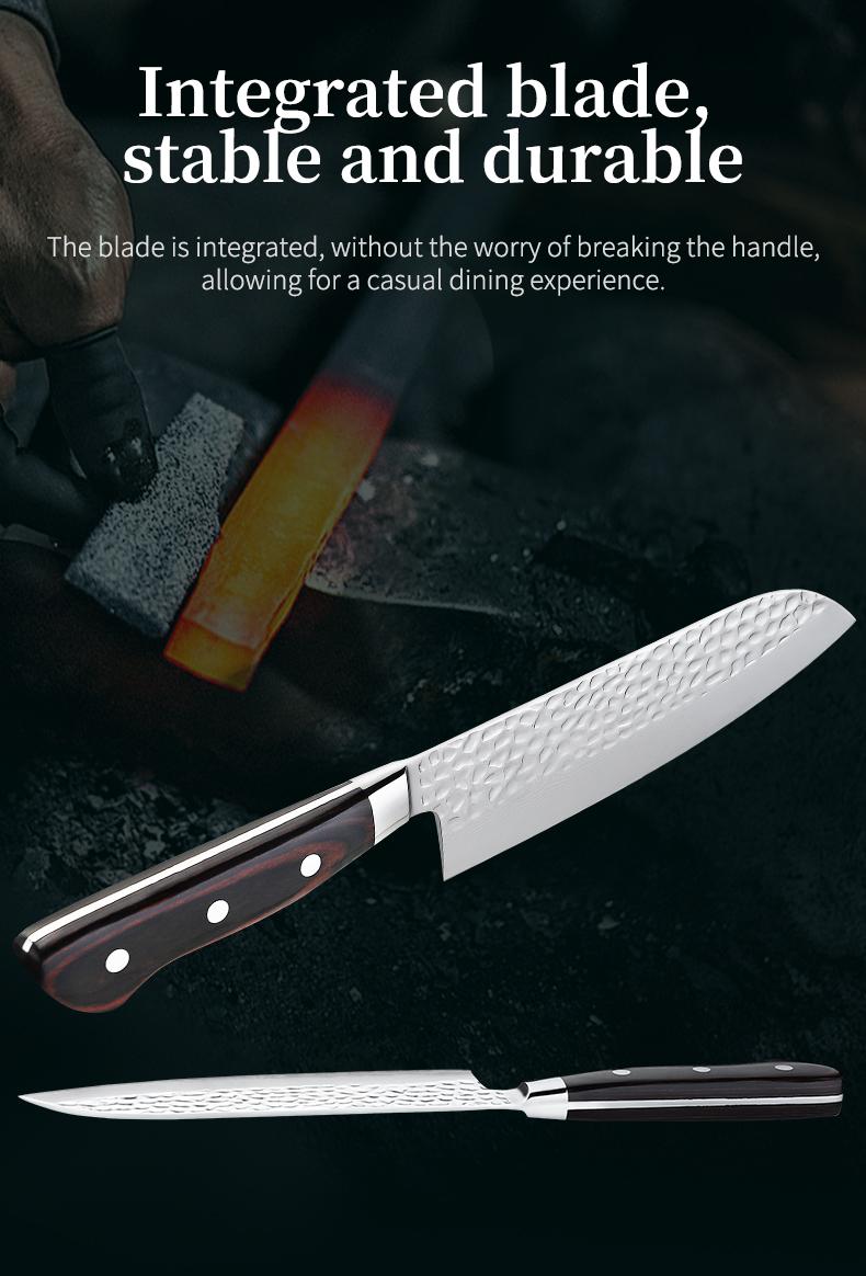 FINDKING 7 Inch Damascus Santoku Knife,Versatile Japanese-Inspired Chef Knife, Multifunctional Asian Culinary for Vegetable Preparation (Raven Series)