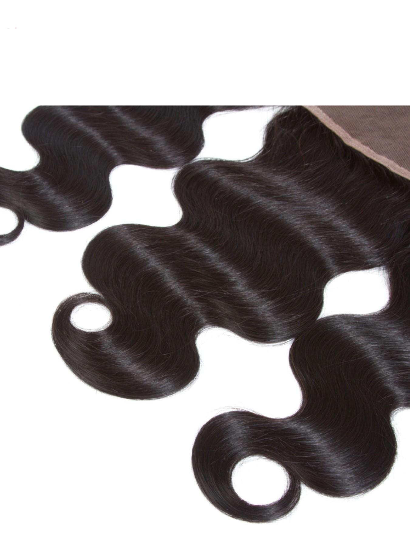 1PC WN-BW-LFF Natural Black Body Wave 13x4 HD Lace Frontal Human Hair