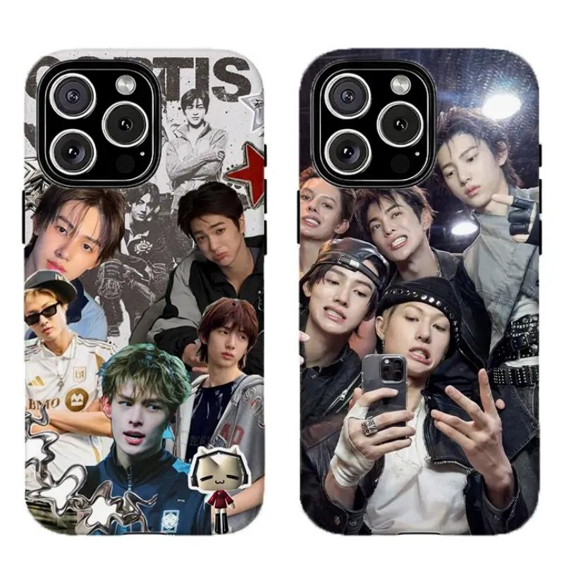 K-pop Idol Collage Phone Case | Grayscale Y2K Aesthetic,Compatible for iPhone 16 15 14 13 12 11 17Pro Max,for Samsung S25 S24 S23 S22 Ultra,Durable Dual-Layer design phone cover,Perfect Gift for Her