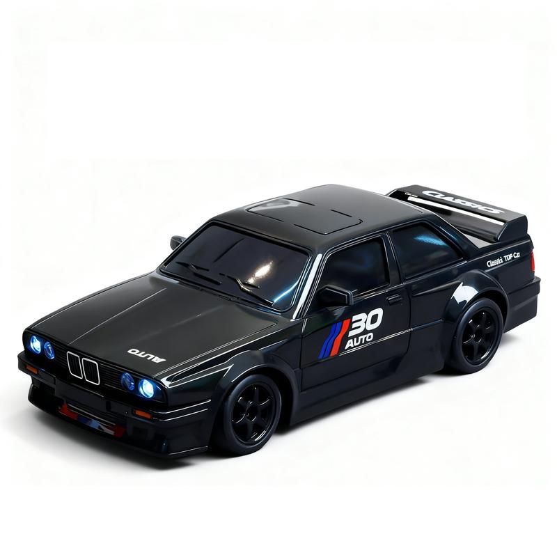 1:24 Remote Control Drift Car with 2.4GHz 4wd, Amazing Lights and Tires, Includes Road Obstacle Tools, Perfect Birthday Gift