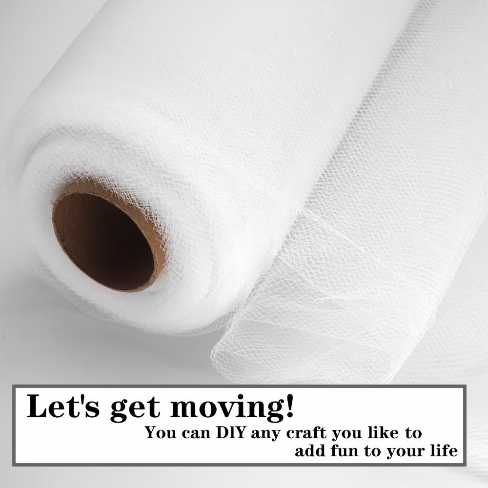 25m Roll Sheer Tulle Fabric, Multiple Sizes & Colors, for Wedding Backdrop, Party Arch, Ceiling & Stair Decoration