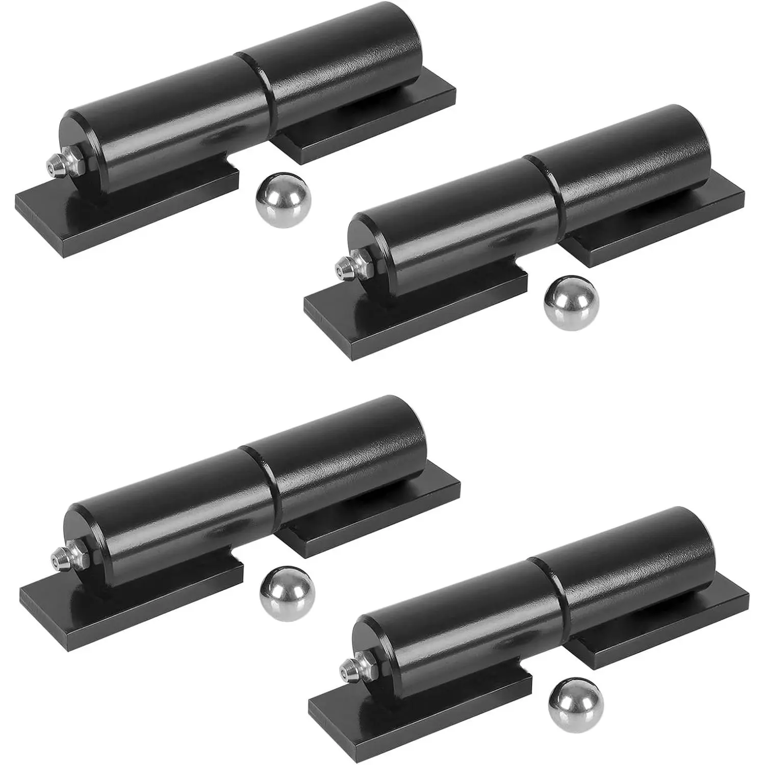 4-Pack 5-Inch Heavy Duty Weld-On Barrel Gate Hinges, 450 Lbs Capacity for Swing Doors, Fence Gates, Trailer & Ramp Doors