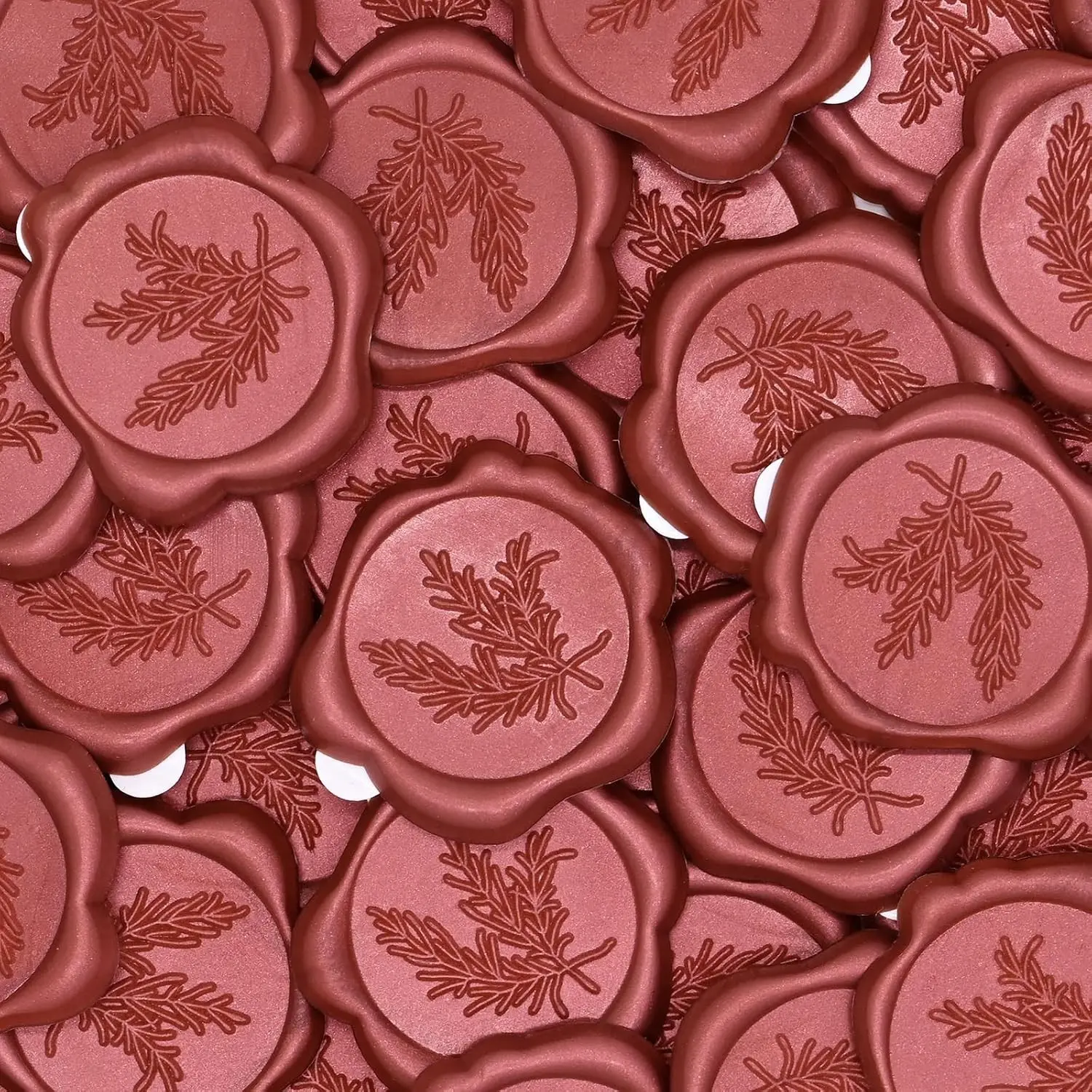 10pc Wine Red Self-Adhesive Wax Seal Stickers for Envelope Seals, Wedding Invitations and Cards Sealing