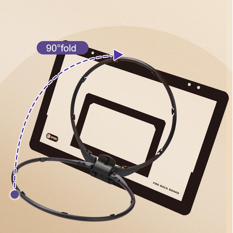 The indoor basketball hoop, Basketball Goal, with a foldable wall mount, including a ball and pump, is ideal for home training and comes in a variety of colors to choose from.