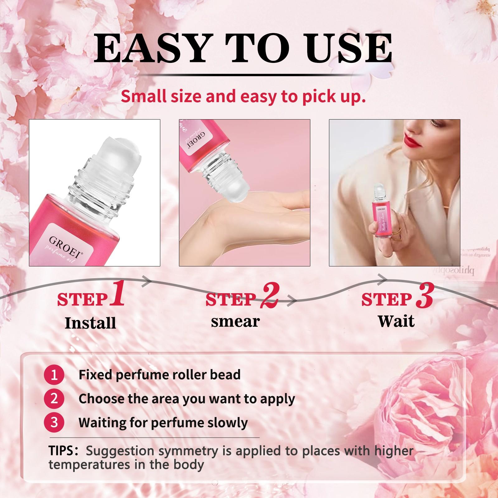 Crazy Love Roll-On Perfume｜Viral Perfume Oil，Exquisite, Elegant, Floral Fruity Scent with Skin-Friendly Formula，Fragrance Notes Lavender，For Long-Lasting Fragrance & Daily Glam, Floral Scents Perfume, Daily Use Fragrance