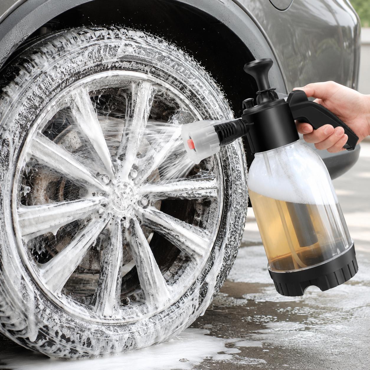 2-in-1 High-Pressure Handheld Car Wash Foam Sprayer Lance, Reusable Compact Easy-Operation Tool with Powerful Foam, Durable Mister Bottle for Car Care & Home Garden Use, Reusable Foam Sprayer