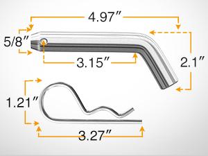 Nilight Trailer Hitch Ball Mount with 5/8" Hitch Pin Clip Fits 2 Inch Receiver Square 7500 lbs 10" Drop 9” Rise 1” Hole Gloss Black Powder Coat Hauling Atvs  dealsforyoudays