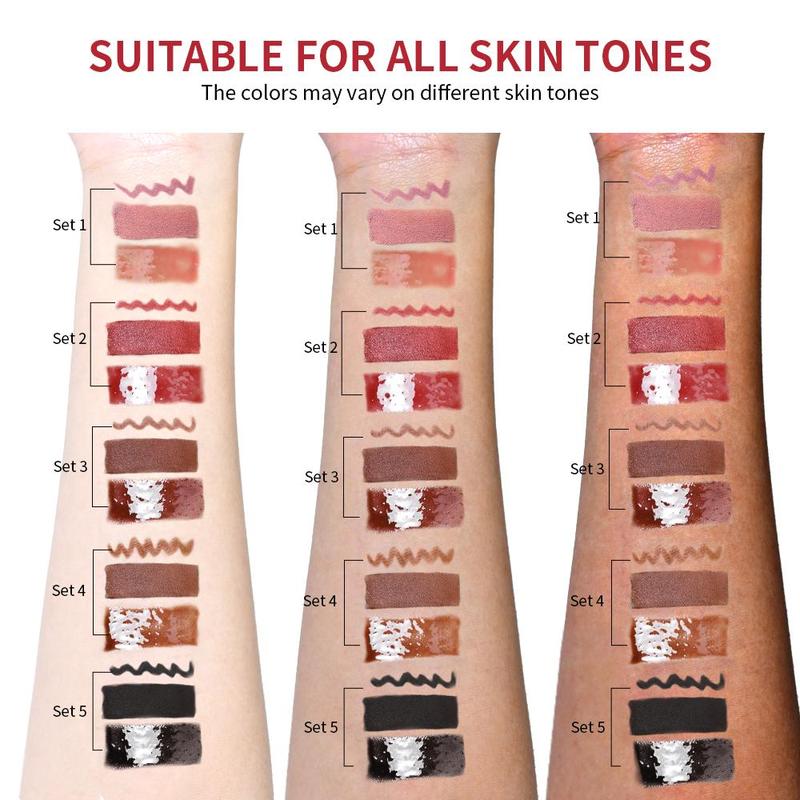 Iconic Mini Lip Kit, 3 Counts/Set, Waterproof and Smudge-Proof Lipstick Set, High-Pigment Lip Liner, Matte Lip Pencil, Lip Liner+Matte Lipstick+ Lip Gloss, All-in-One Longwear Lip Makeup, for Outdoor and Travel, Lip Cosmetics, Lip Makeup Iconic Mini Lip Kit, 3 Counts/Set, Waterproof and Smudge-Proof Lipstick Set, High-Pigment Lip Liner, Matte Lip Pencil, Lip Liner+Matte Lipstick+ Lip Gloss, All-in-One Longwear Lip Makeup, for Outdoor and Travel, Lip Cosmetics, Lip Makeup