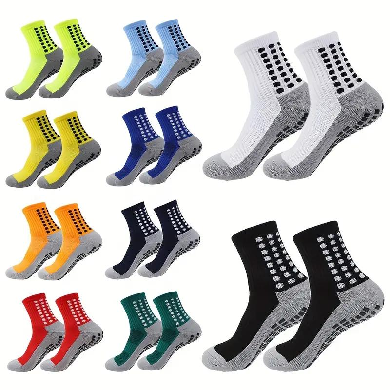3pairs Men's Fashion Anti-skid Striped Thickened Comfortable Sports Socks For Football Basketball Soccer