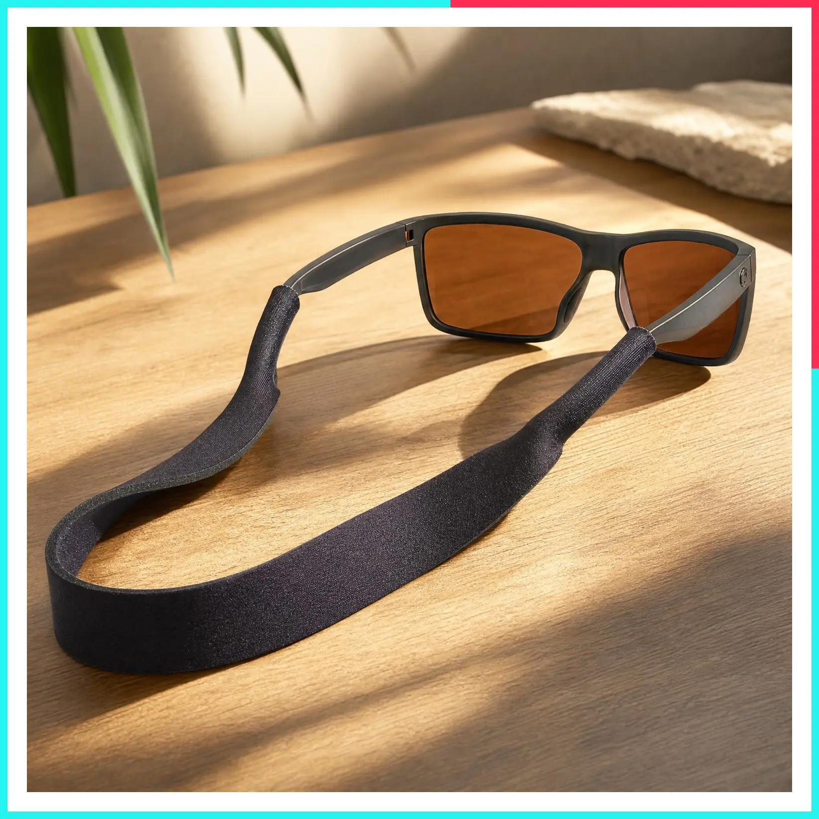 Neoprene Floating Sunglasses Strap – Secure Eyewear Retainer Cord with Anti-Slip Ends