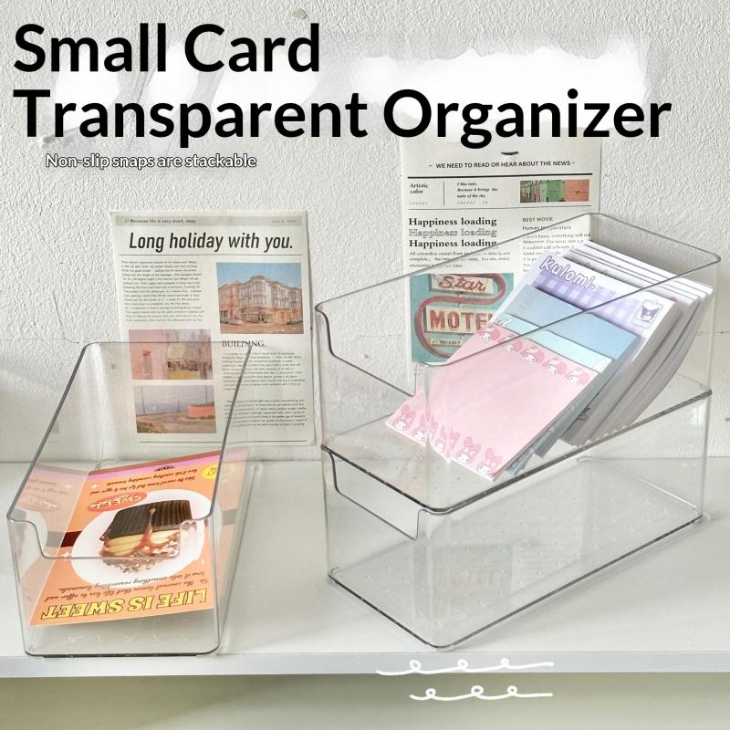 2/4Pcs Clear Acrylic Drawer Organizer Trays Small Storage Container Bin for Desk Makeup Bathroom Vanity Kitchen Tools Home Office