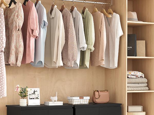 Hasuit 6 Drawer Dresser for Bedroom, Tall Chest of Drawers Storage Organizer for Closet, Modern Clothes Storage Tower with Ample Storage Space