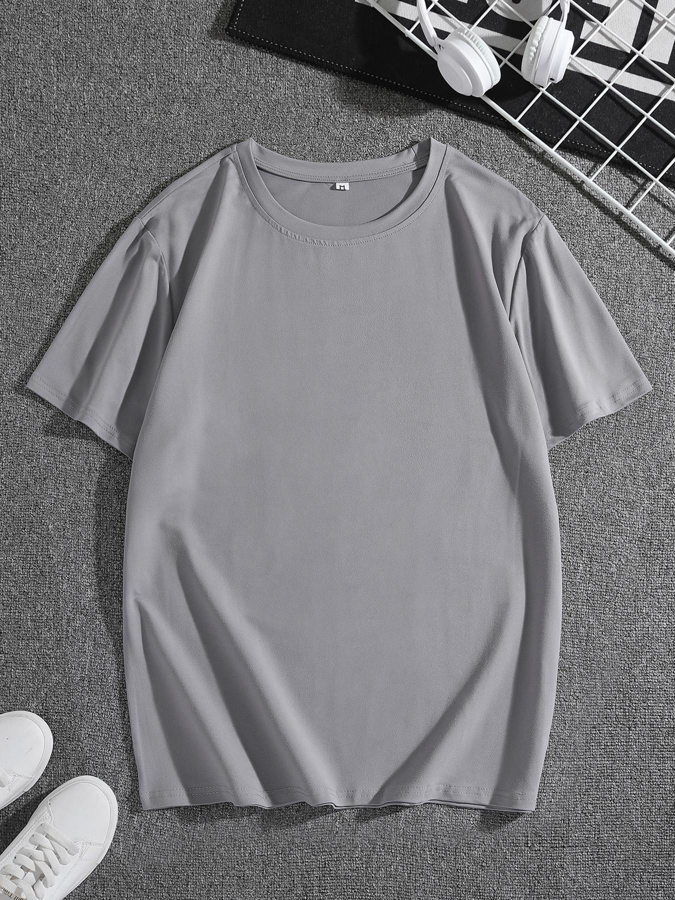 Men's Skull & Letter Graphic Round Neck Tee, Regular Fit Short Sleeve Crew Neck T-Shirt for Summer, Casual Streetwear Men's Top for Daily Wear