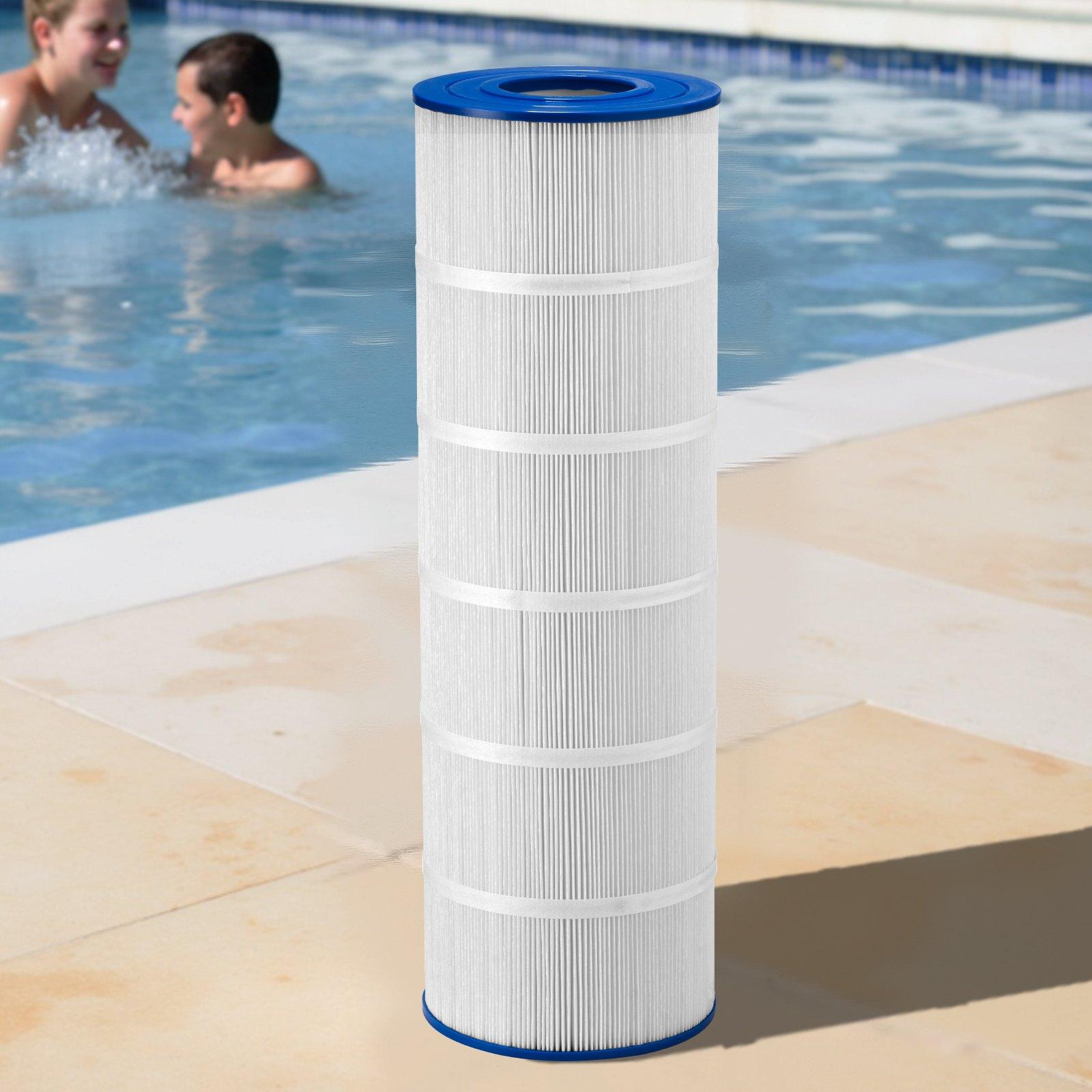 VEVOR Plastic Pool Filter Cartridge (hxgate-004) - Trilobal Fiber, 175 Sq. Ft Energy-Efficient Spa Hot Tub Replacement, 3.40 kg, 245x245x750 mm Pleated Folds, Compatible with Pleatco PA175 Hayward C1750, Kid-Secure, Easy to Clean, Long-Lasting Performance