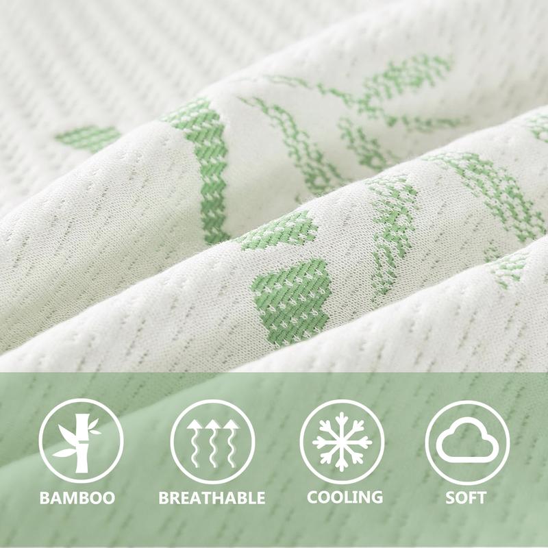 Bamboo Cooling Envelope Pillowcase, Luxuriously Soft &Breathable Pillowcase For Hot Sleepers,Bed Pillows Sets for Back, Stomach, Side Sleepers, Washable Cover,Envelope Closure