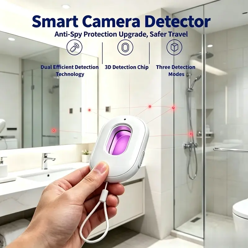2026 Upgraded 3-in-1 Anti-Spy Detector - Infrared Camera Scanner, Vibration Sensor Door Window Security Alarm, Portable Privacy Protector for Travel, Home