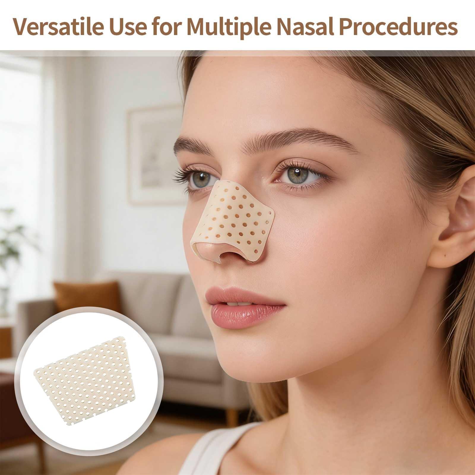 3pcs Self-Molding Thermoplastic Nasal Splint, External Nose Brace, Good Air Permeability, Strong Malleability, Reusable Design, Perforated Structure, Nose Shaping Support Tool, Daily External Nose Care Accessory For Men And Women