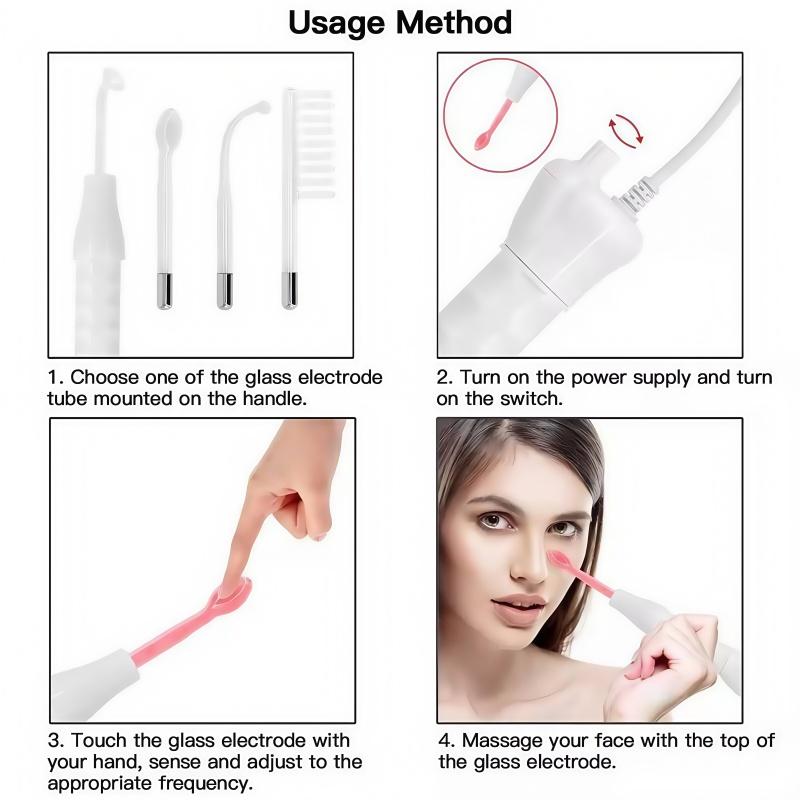 American standard plug, women's professional four in one facial beauty device, multifunctional facial, neck, and head skin care equipment, suitable for home and travel facial beauty device set, perfect gift for family, friends, and friends, Christmas gift