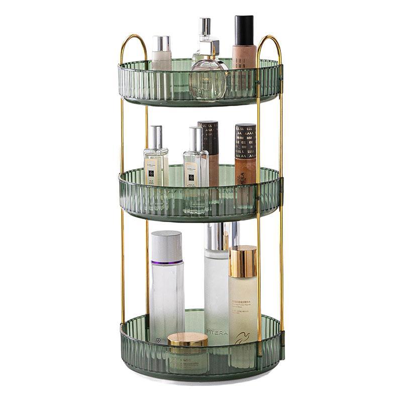 360° Rotating Makeup Organizer Rack, Full Angle Rotation, Multi-Layer Storage, Precision Fit for Vanity Table, Essential Beauty Storage, Makeup Cosmetic Organizer, Cosmetics Organizer Storage